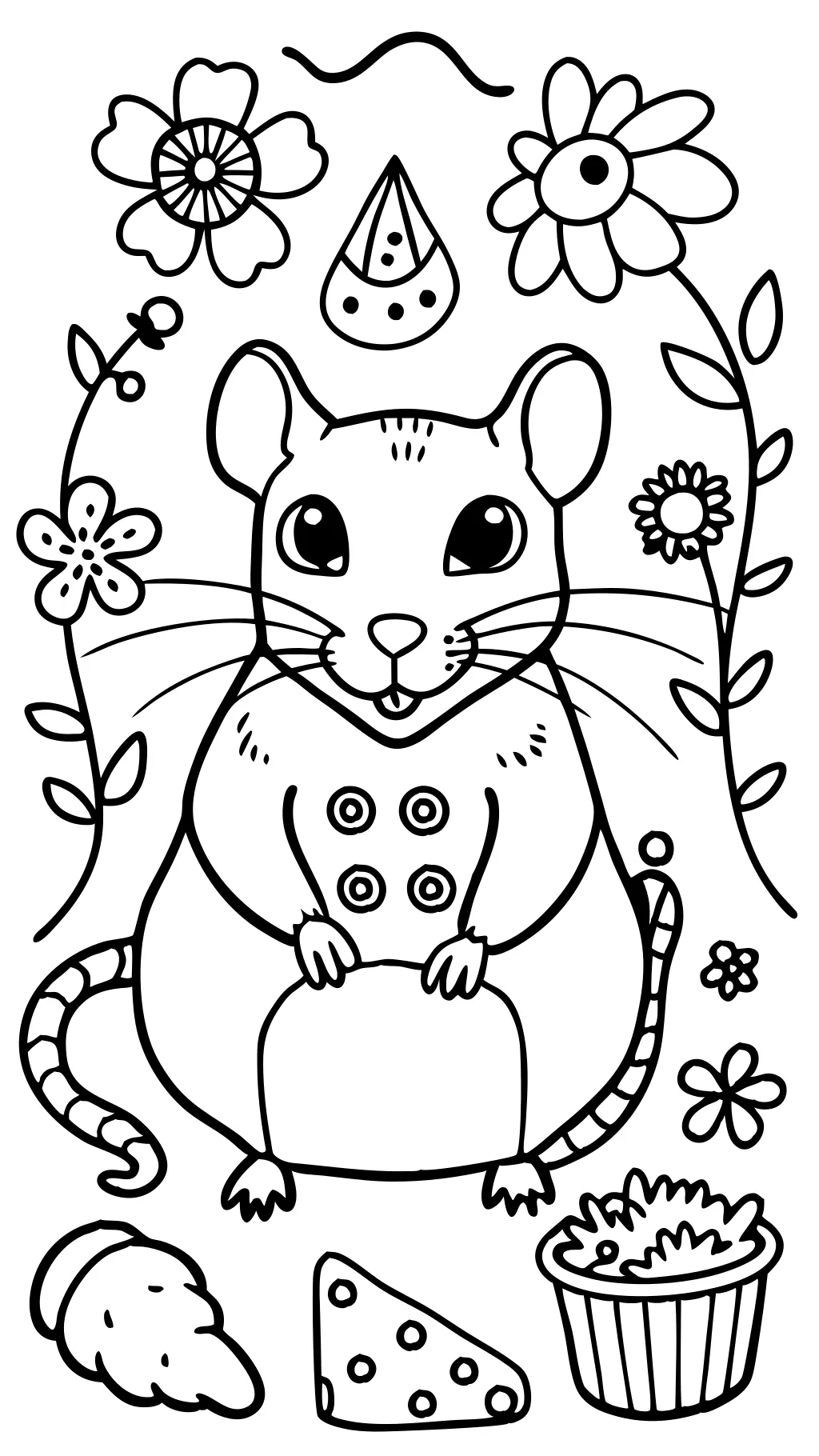 coloriage de rat